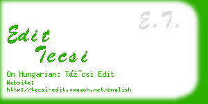 edit tecsi business card